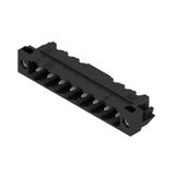PCB plug-in connector, male header, Solder flange, THT/THR solder connection, 5.08 mm, Number of poles: 8, 90°, Solder pin length (l): 1.5 mm, tinned, black, Box
