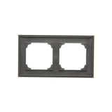 Double computer socket RJ45 category 6 with anti-dust cover, (module), Simon 24, IP20, black matt