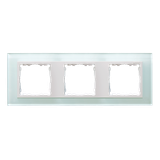 Triple frame, glass, Plain / White