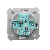 Touch panel 2 modules, Modul 1: 1 touch field, Module 2: 2 vertical touch fields, Fixing: horizontal, White pearl