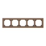 Quintuple frame, glass, frosted beige glass