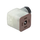 Valve plug-in connector (field assembled), Number of poles: 3, Design A (18 mm), Varistor, 230 V, 0.34...1.5 mm²
