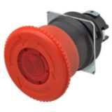 Emergency stop switch, illuminated, 40mm dia, push-lock/turn-reset, IP A22E0017R
