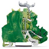 Double-deck terminal block 4-conductor ground terminal block with end