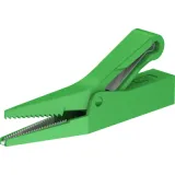 Alligator clip, green, max. 9.5 mm, L 62 mm, socket 4 mm, 64.9209-25