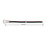 Connection connector for double white LED strips 10 mm, 3 pins, 2 m, max. 3 A