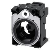Holder for 3 modules, plastic/metal, LED module, red, 24 V AC/DC