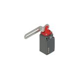 Safety switch with slotted hole lever