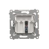 Double socket outlet without earthing, with shutters, (module), 16A, 250V, Screw, Silver matt, metalic