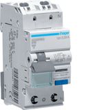 Current chr. with overvoltage protection char. B, 1+N, 13A / 0.03 A, type A/G, 6 kA, screwless terminals