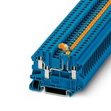 UT 4-TWIN-MT BU - Knife-disconnect terminal block