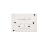 Double socket outlet with earthing, without shutters, (module), Simon 24, IP20, 16A, white