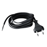 Flat Cord 3m 2×0.75mm² 2.5A 250V~ IP20 EU Plug Black