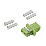 FO Coupler LC-Duplex, Plastic, OM5, ceramic, flange