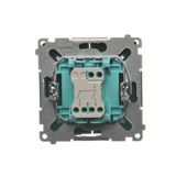 SAT-SAT-RTV double aerial socket, atten.: 1dB, Silver matt, metalic