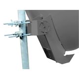 SAT Antenna  85/80cm,Alu,40dB,double monobloc feed-arm,anthr