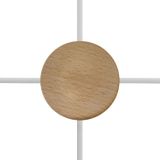 Mini cylindrical wooden 4-side- hole ceiling rose kit (junction box)