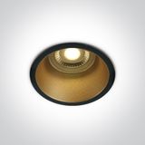 BLACK GU10 10W BRASS REFLECTOR DARK LIGHT