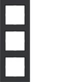 Cover frame 3-way, A.1, matte night black