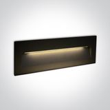 68068C/B/V BLACK WALL RECESSED 6W CCTV IP65 DARK LIGHT 230V