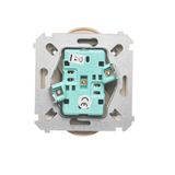 Triple illuminated push button, LED not replaceable Color: blue, (module), 10AX, quick connection, white