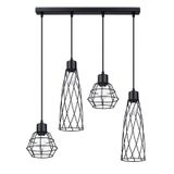HANGING LAMP SUBA 4L BLACK E27 4X15W IP20