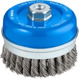 Cup Brush Knotted 100 mm Steel