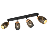 Bidar spotlight 4-pc E14 matt black/gold