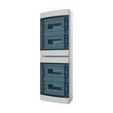 Surface Mounted Board, IP65, IK08, 4-rows 48 modules without screw ter