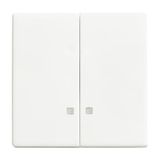 1785 K-884-500 Mechanical Controls None for Switch/push button, Two-part rocker studio white matt - 63x63