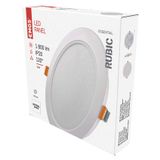LED recessed luminaire RUBIC, round, white, 18W, neutral white