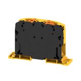 Feed-through terminal, PUSH IN, 150 mm², 1000 V, 309 A, black/yellow