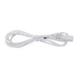 Power connector socket, free end (AWG 22/0.34 mm2), white, max. 3 A, length 1 m