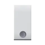 PUSHBUTTON WITH LUMINOUS GEM, DOMUS S44, RAL 9010 COLOUR, NA 1P 10A ILLUMINABLE - GLOSSY FINISH - 1 MOD.