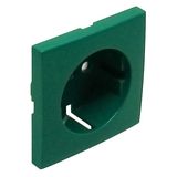 SAF COV PLAT F/EARTH SOCKET (SKO TYPE) GREEN