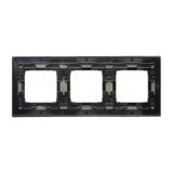 RTV final aerial socket, separated, atten.: 1dB, anthracite, metalic