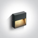 67359A/AN/V ANTHRACI WALL LIGHT 3W CCTV IP65 DARK LIGHT 230V