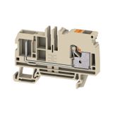 Pluggable terminal, PUSH IN, dark beige, 6 mm², 41 A, 800 V, Number of
