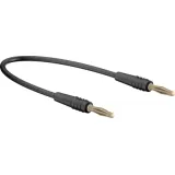 Measuring lead with (2 mm plug, spring-loaded, straight) to (2 mm plug, spring-loaded, straight), 450 mm, black, PVC, 0.5 mm², 28.0047-04521