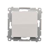 Single contact push button without pictogram, (module), 10AX, quick connection, white