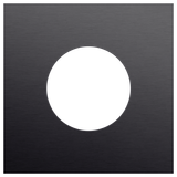 Onefold faceplate, for 1 socket outlet, Niko Rocker and Niko Toggle, alu black brushed