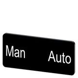Labeling plate 12.5 x 27 mm, label black, labeling: MAN Auto