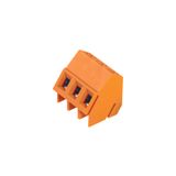 Printed circuit board terminals, 5.00 mm, Number of poles: 15, 135°, Solder pin length (l): 3.5 mm, tinned, orange, Clamping yoke connection, Clamping range, max. : 2.5 mm², Box