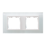 Double frame, glass, White / White