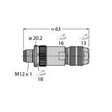 Field-Wireable Connector Male Connector M12 × 1, Straight   CMBS8181-0
