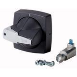 K1DG/P Rotary handle, 6mm, door installation, gray, padlock
