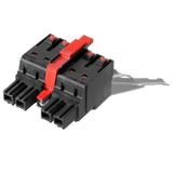 PCB plug-in connector, female plug, 10.16 mm, Number of poles: 4, 180°, PUSH IN with actuator, Clamping range, max. : 16 mm², Box