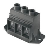 Printed circuit board terminals, 15.00 mm, Number of poles: 1, 90°, Solder pin length (l): 4.5 mm, tinned, black, Clamping yoke connection, Clamping range, max. : 50 mm², Box