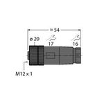 Field-Wireable Connector Female Connector M12 × 1, Straight   B8151-0/PG9