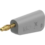 4 mm plug, solder connection, 1.0 mm², gray, 64.1039-28